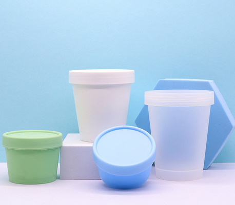 Mono Material PP Cosmetic Jar 50ml 100ml 200ml 250ml Ice-cream Cup Shape Personal Care Jar