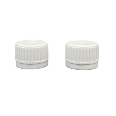 Tamper Evident PP Screw Cap Cover White 28/410 Ribbed Surface