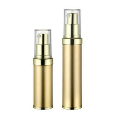 20ml Airless Pump Bottle Gold Single Wall UV Proof Refillable Offset Printing