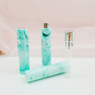 Plastic Injection Marble Pattern Refillable Perfume Bottle Customized Color 8ml