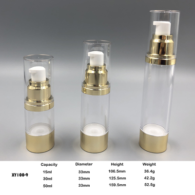 15ml, 30ml, 50ml Skin Care Packaging Airless Pump Bottle