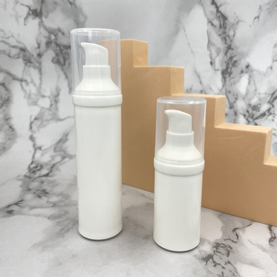UV Proof 20ml 25ml PP Lotion Snap On Customized Colors Airless Pump Bottles