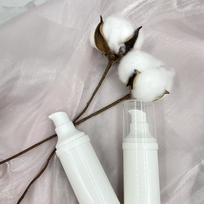 UV Proof 20ml 25ml PP Lotion Snap On Customized Colors Airless Pump Bottles