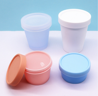 Mono Material PP Cosmetic Jar 50ml 100ml 200ml 250ml Ice-cream Cup Shape Personal Care Jar