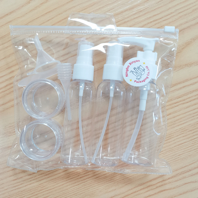 Pump Spoon Dropper Funnel Customized PVC Wash Bag For Cream Jar Travel Spray Bottle