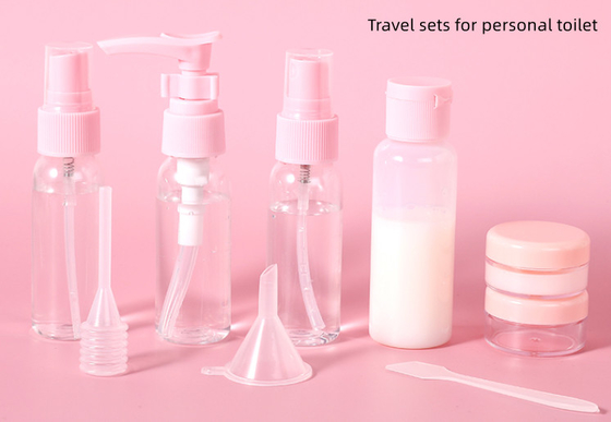Pump Spoon Dropper Funnel Customized PVC Wash Bag For Cream Jar Travel Spray Bottle