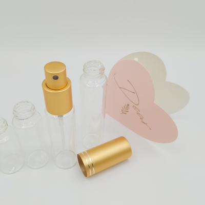 10ml 15ml 20ml 25ml 30ml Tube Glass Bottle With Aluminum Perfume Sprayers