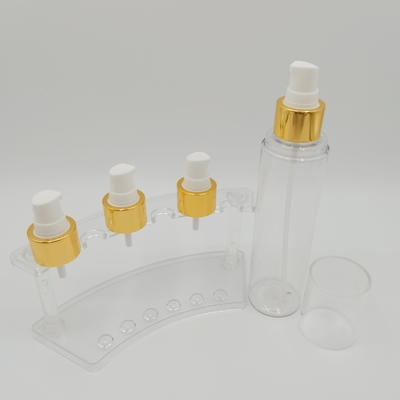 24/410 PP Cream Pump Dispenser Gold Shiny Aluminum Cover