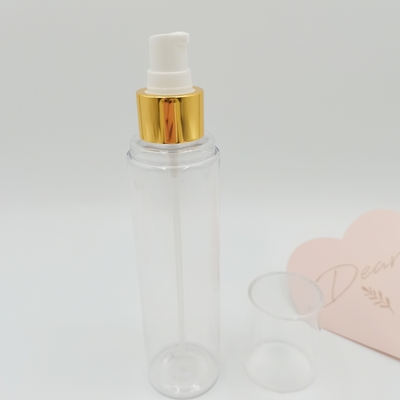 24/410 PP Cream Pump Dispenser Gold Shiny Aluminum Cover
