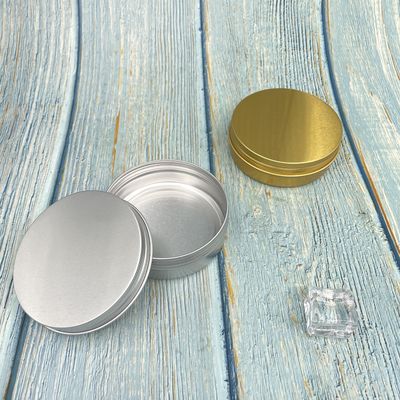 Gold Aluminium Tin Jars 100ml chemical resistant Customized color with Screw Cap
