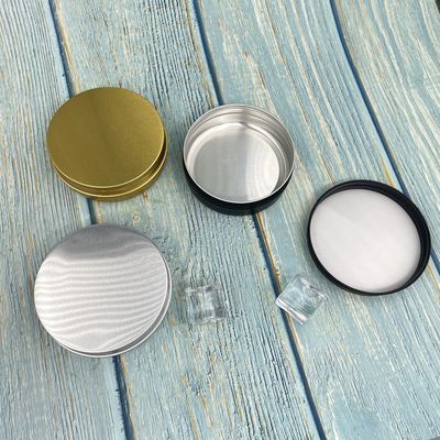 Gold Aluminium Tin Jars 100ml chemical resistant Customized color with Screw Cap