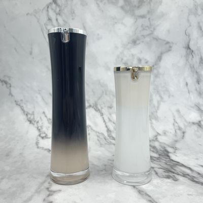 Luxury Acrylic Cosmetic Packaging Airless Bottle 50ml 100ml With Leaf Shape Nozzle