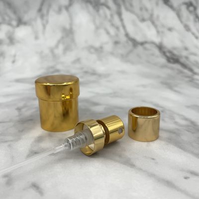 Small 15/400 Perfume Crimp Pump Spray 0.09ML SS316 With Gold Cap