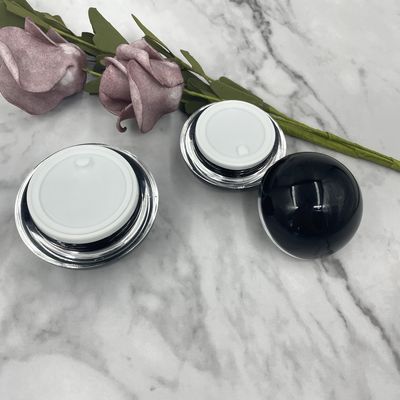 Skin Care Packaging Face Cream Container 15g 30g 50g Acrylic Cosmetic Jar Ball shape