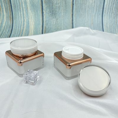 Square type round edge design Acrylic cream jar 30g, 50g  XY2202
