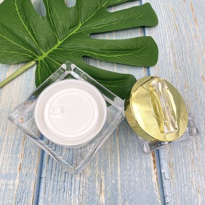 Square type round edge design Acrylic cream jar High - grade Mirror cover 30g, 50g  XY2201