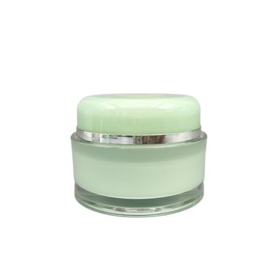 UV Proof Plastic Cosmetic Jars Round Acrylic Containers 30g 50g For Skin Care Cream