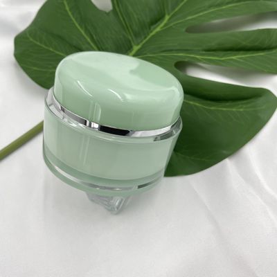 UV Proof Plastic Cosmetic Jars Round Acrylic Containers 30g 50g For Skin Care Cream