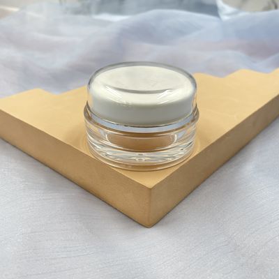 UV Proof Plastic Cosmetic Jars Round Acrylic Containers 30g 50g For Skin Care Cream