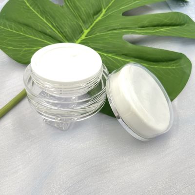 UV Proof Plastic Cosmetic Jars Round Acrylic Containers 30g 50g For Skin Care Cream