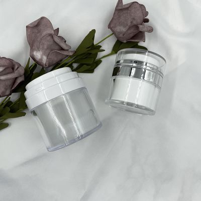 15 / 30 / 50g Airless Pump Jar Empty Acrylic Cream Bottle Cosmetic Easy To Use Container Portable Travel Makeup Tools