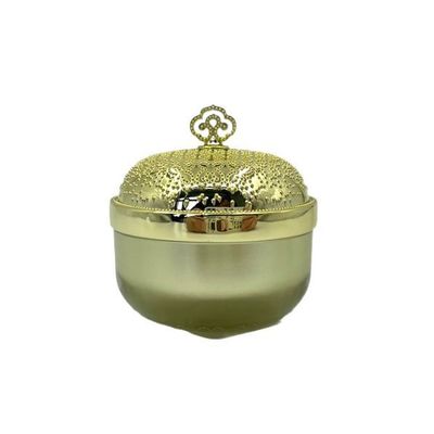 Golden Clear Plastic Cosmetic Containers Luxury Cream Jar 5g 15g Round Metallized