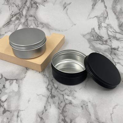 Matt Black Aluminium Tin Jars 150ml Customized Color leakproof