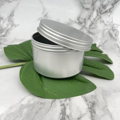 Small 60ml 80ml Aluminium Tin Jars Round Edge Screw Twist Top For waxes