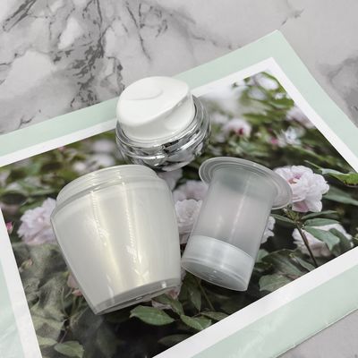Replaceable Airless Pump Cream Jar Cosmetic Containers 30g 50g Customized Color