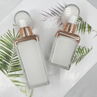 15ml 30ml Airless Empty Makeup Bottles Double Wall Square ABS Cap