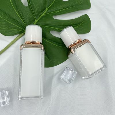 15ml 30ml Airless Empty Makeup Bottles Double Wall Square ABS Cap