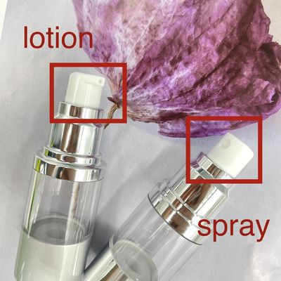 Spray Actuator or Lotion Actuator Aluminum Cap Shoulder Base Airless Bottle