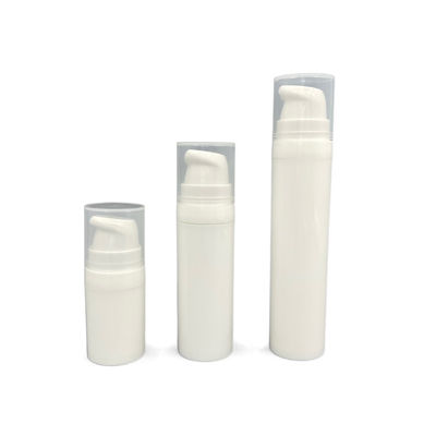 10ml 15ml Airless Pump Bottle Snap On White Plastic Screen Printing