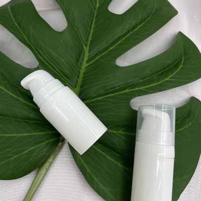 10ml 15ml Airless Pump Bottle Snap On White Plastic Screen Printing