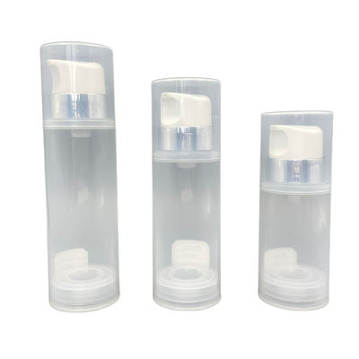 Lotion 200ml 250ml Airless Pump Bottle Round Shape Big Capacity Offset Printing