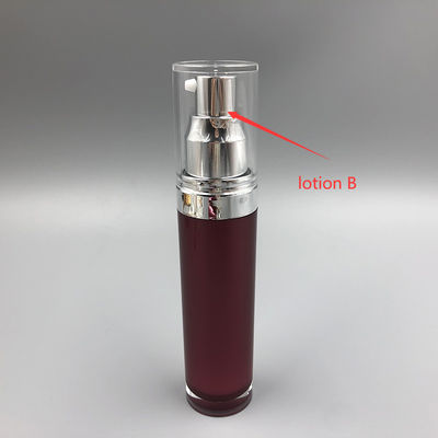 Acrylic Cosmetic Pump Bottle 15ml Gradual Discoloration ABS Leak proof For Lotion