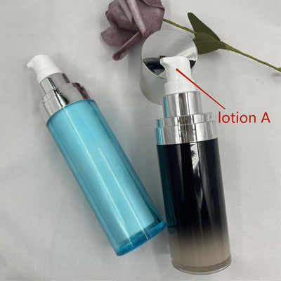 Acrylic Cosmetic Pump Bottle 15ml Gradual Discoloration ABS Leak proof For Lotion