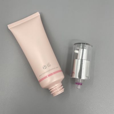 Pink BB Cream Empty Squeeze Tubes 30ml 50ml Diameter 30mm With Pump
