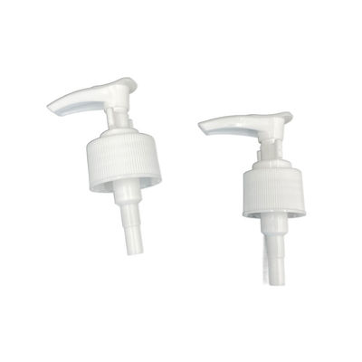 Small Dosage 0.7CC 24 / 410 Lotion Pump With Clip Silver Shine Aluminum Closure