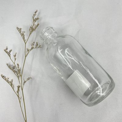 120ml Round Glass Cosmetic Bottles Customized Color For Personal Care