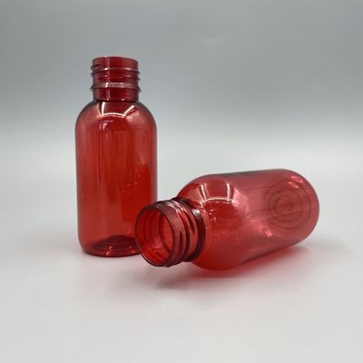 Against UV Empty Plastic Syrup Bottles 100ml 3.52OZ Round With Tamper Evident Cap