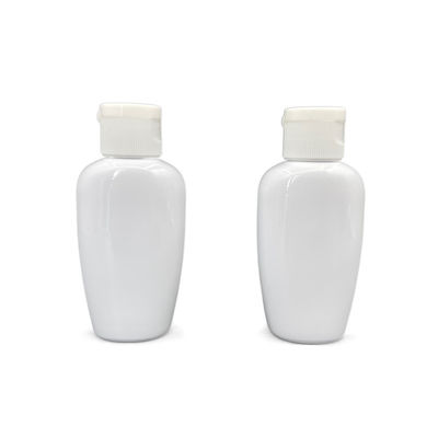 Oblate Style Plastic PET Pump Bottle Flat 50ml prevent oxygen With Cap