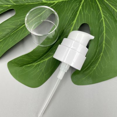 0.25ML/T Cream Pump Dispenser 24/400 White AS Clear Cap SS316 Spring Outside