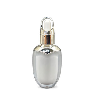 Essential Oil Container 10ml Dropper Bottle Acrylic Oval Shape Double Wall