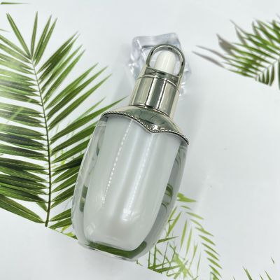 Essential Oil Container 10ml Dropper Bottle Acrylic Oval Shape Double Wall