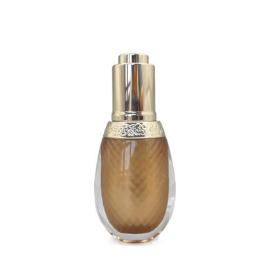 Champagne 10ml Essential Oil Bottle Dropper Acrylic PP Shoulder Customized