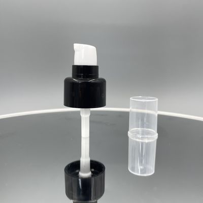 Cream 24 410 Pump Dispenser Ribbed Closure metallized 0.2ML/T With Half Cap