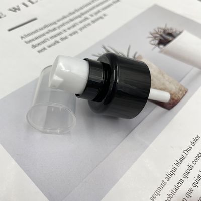 Cream 24 410 Pump Dispenser Ribbed Closure metallized 0.2ML/T With Half Cap