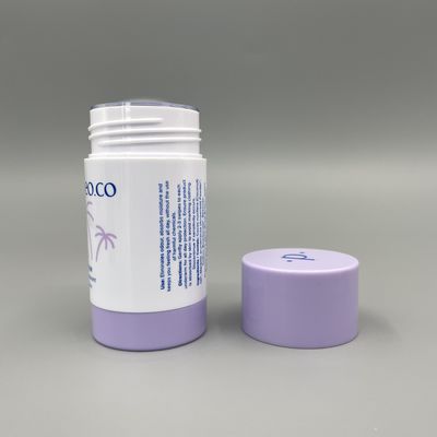 AS / PP Round Deodorant Stick Container 50g 1.76oz Tubes Eco Friendly With Printing