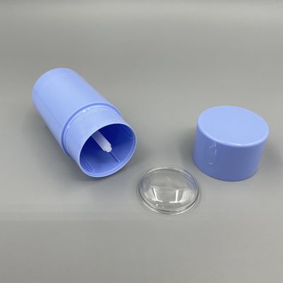 Blue Push Up Deodorant Stick Empty Containers Round 50g 75g Customized Logo
